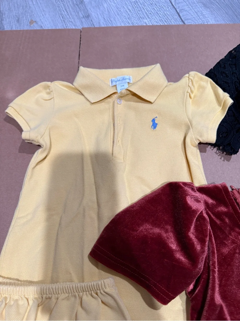 Ralph Lauren Yellow Polo Shirt with Blue Pony